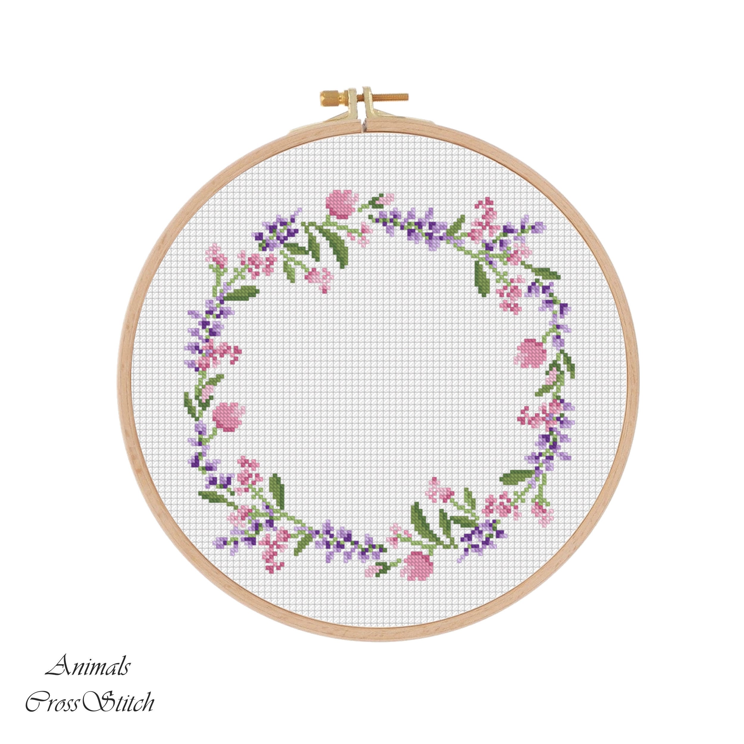Flowers Cross Stitch Pattern Lavender Floral Nature instant download!