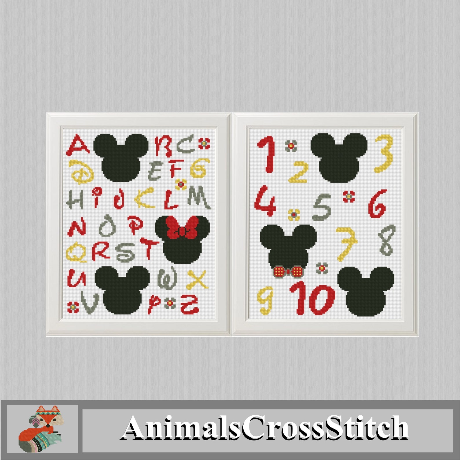 Disney Alphabet Cross stitch Pattern modern Baby Cross Stitch Etsy