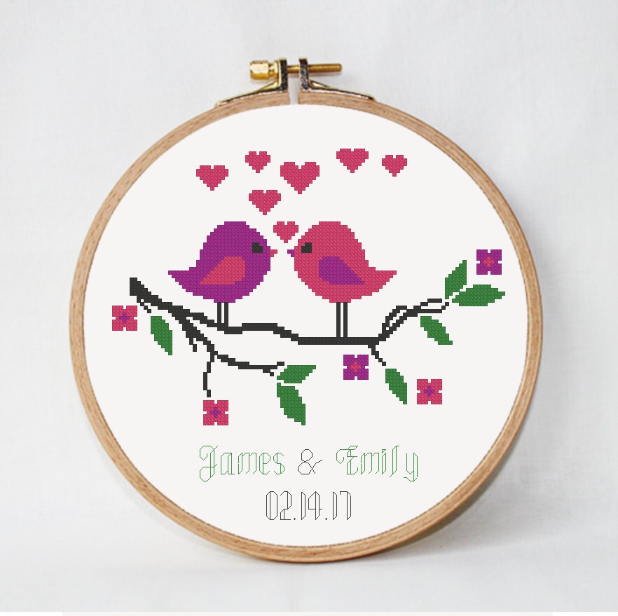 Wedding cross stitch pattern Modern cross stitch wedding Etsy