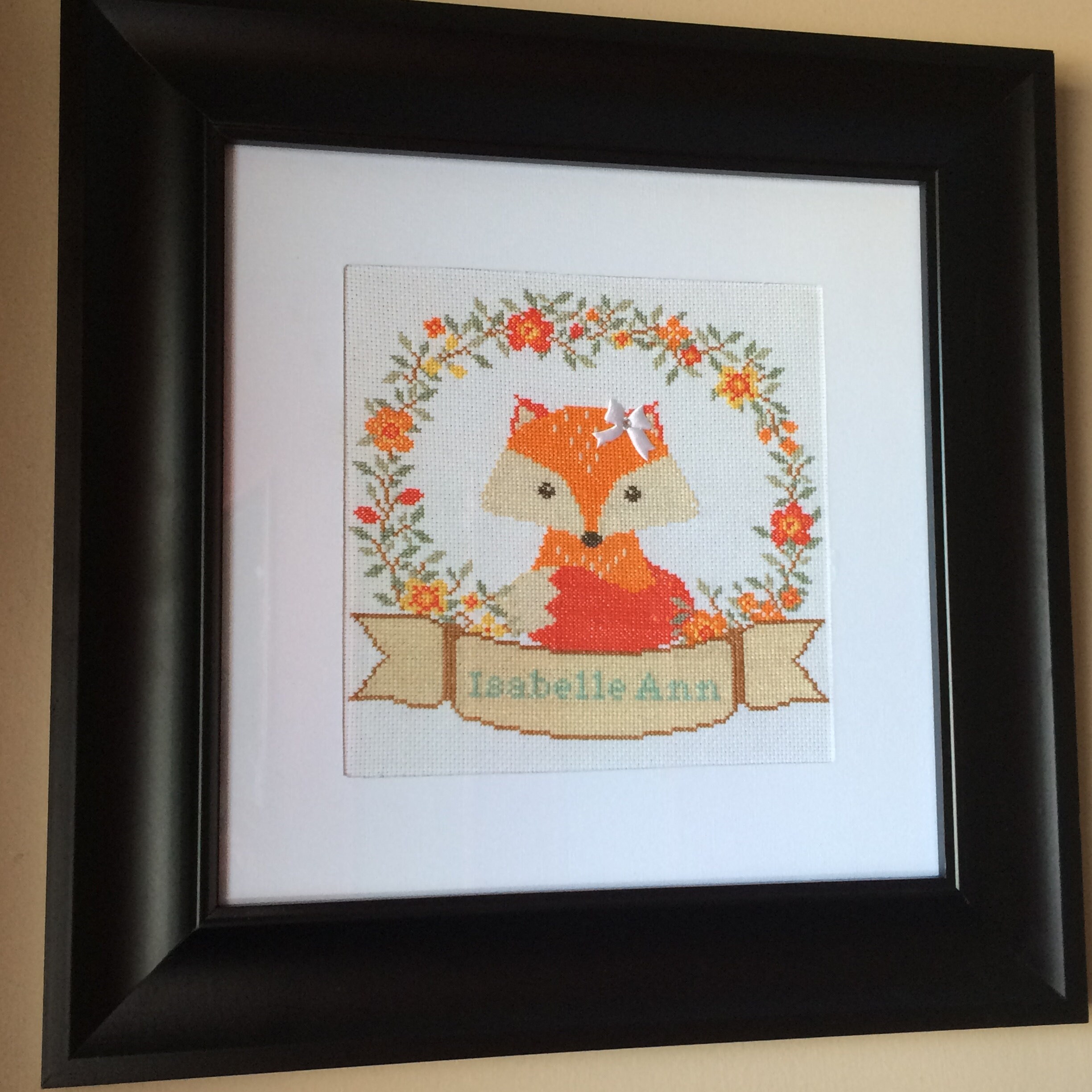 Baby cross stitch Fox Birth Announcement pattern Birth sampler Etsy Stitch cross pillow fox crochet basic tutorial instructions baby adorably learn simple