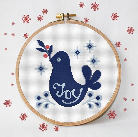Weihnachten Kreuzstich Muster Freude Moderne Vogel Folk Etsy Mein erstes kreuzstichbild nach zig jahren, und ich habe einen riesenspaß dabei! etsy