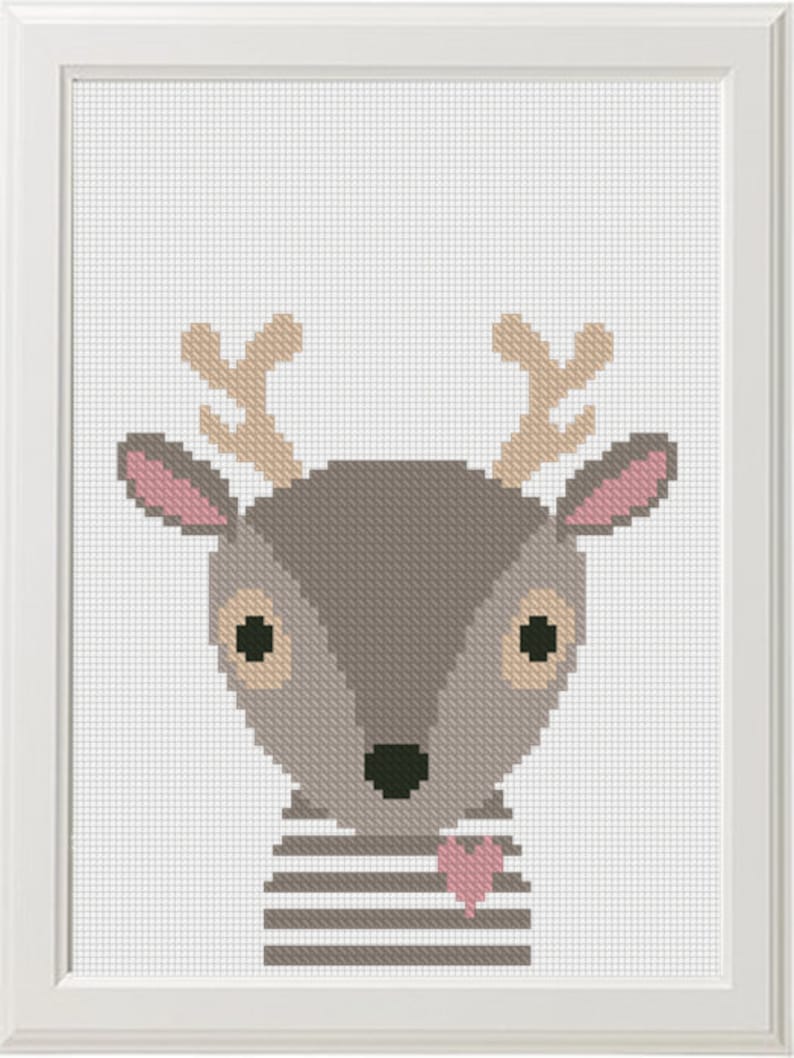 Waldtiere Kreuz stich Muster PDF Baby Kreuzstich Lustige Fuchs Etsy