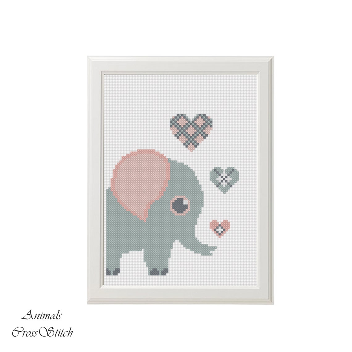 Elephant Cross Stitch pattern baby elephant Pattern animals Etsy