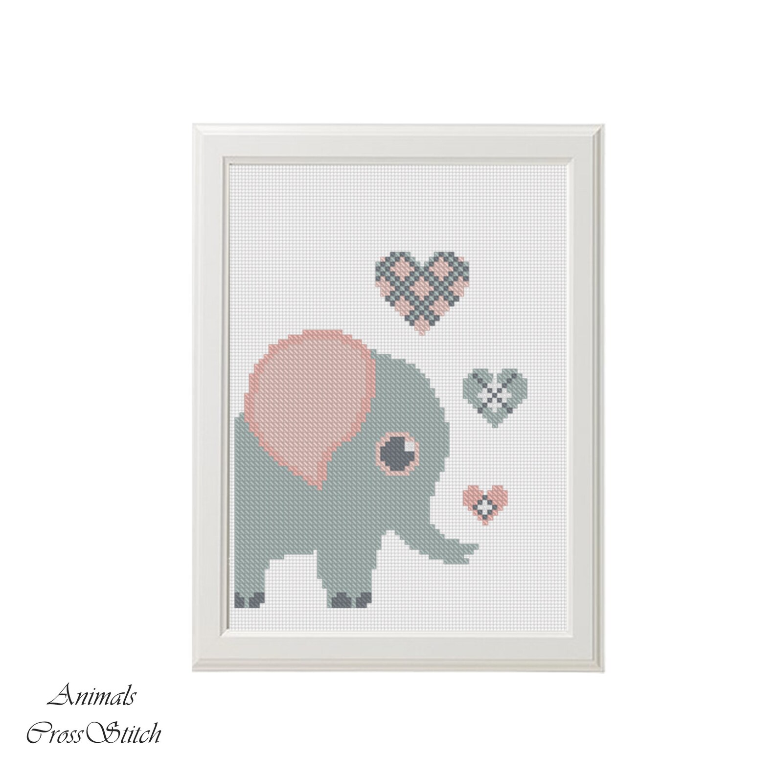 Elephant Cross Stitch pattern baby elephant Pattern animals Etsy