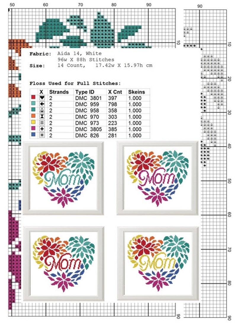 Mothers day cross stitch pattern Mom cross stitch Mothers day | Etsy