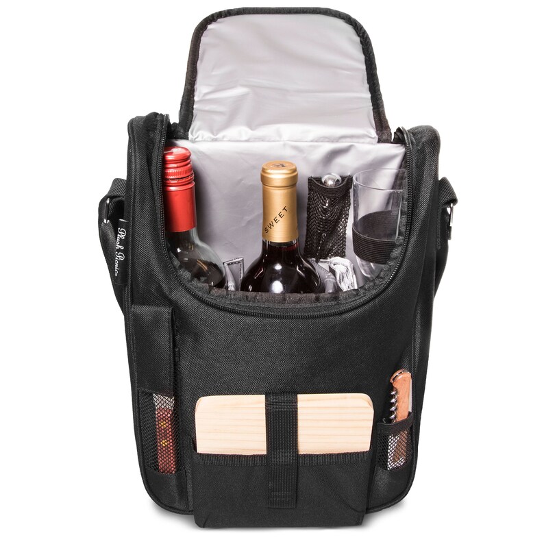 Insulated Travel Wine Tote Bag Portable 2 Bottle Wine and Etsy