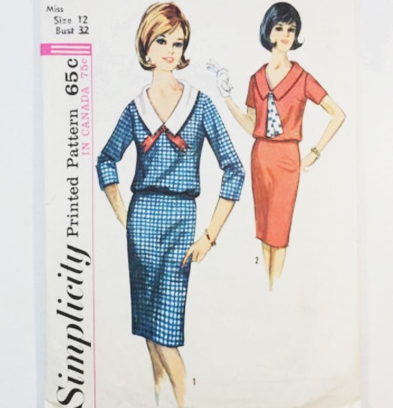 Patron de robe des années 60 Simplicité 5786 Misses deux Etsy