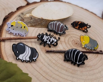Isopod and Mushroom mini pins