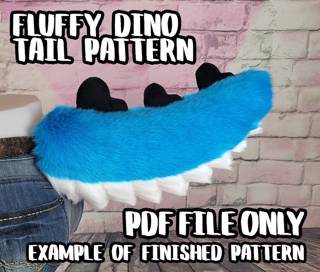 DIY Dino Tail PDF Pattern - Etsy let-s-make-a-dinosaur-tail-the-tiptoe-fairy