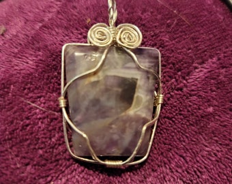 Wire Wrapped Amethyst Pendant