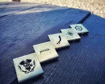 Pirate Molle Clip - Stainless Steel or Brass with engraving - by Picaroon Tools - molle backpack clip