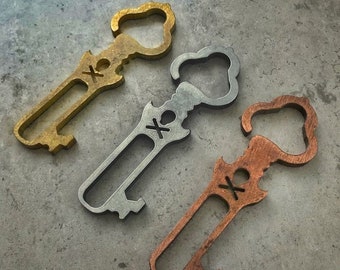 The Old Seaman's Key by Picaroon Tools - everyday carry bottle Opener ( Steel, Brass or Copper)