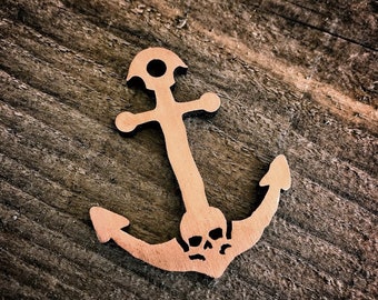 The Anchor of Death - Edc Pocket Bottle Opener by Picaroon Tools pirate gear anchor skull