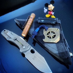 The Compass Tool prybar by Picaroon Tools edc tool, edc keychain, brass keychain, titanium edc keychain image 6