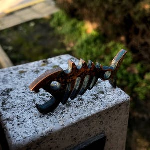 The Dead Catch Edc Pocket Multitool Bottle Opener Prybar HEX Pirate Steel, Copper or Brass image 6