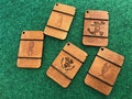 LAST ONE* - Wooden Pirate Minimalist Wallet - EDC Slim Card Holder, wood product logo