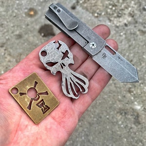 The Kraken V2 by Picaroon Tools EDC Keychain multitool, bottle opener, key tool Steel, Copper, Titanium or Brass image 9