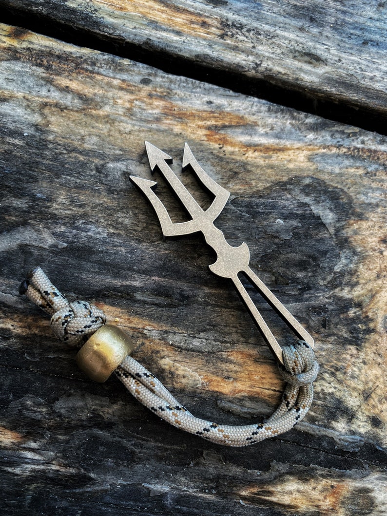 The Beer Kings Trident by Picaroon Tools EDC Keychain multitool, bottle opener, key tool Steel, Copper, Titanium or Brass image 5