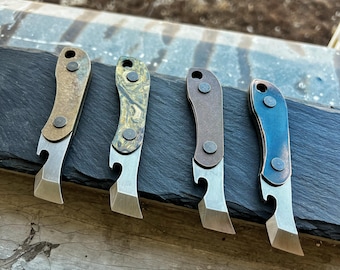 Jack-o-Beer by Picaroon Tools - edc prybar, micarta, brass, copper, pry bar