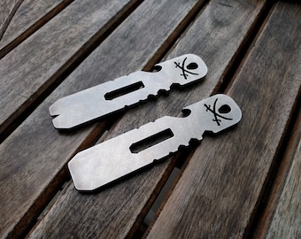 The Plank - EDC prybar multi tool pry bar everyday carry bug out bag Steel or Copper