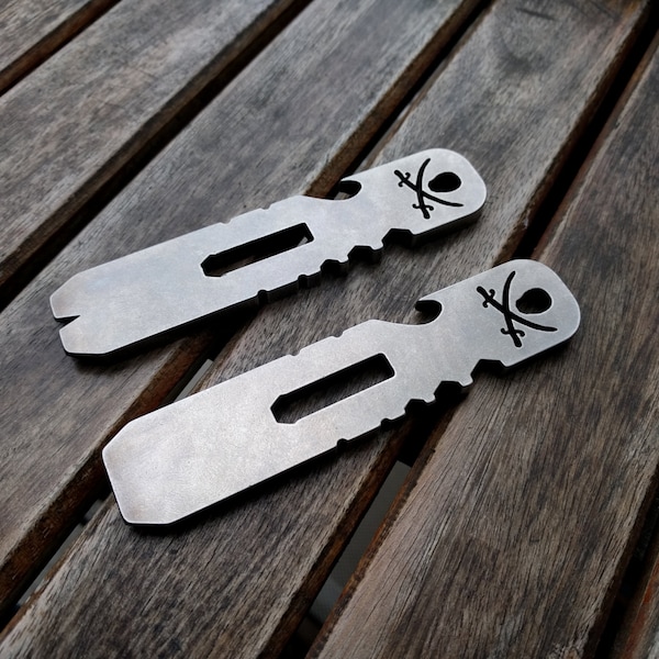 The Plank - EDC prybar multi tool pry bar everyday carry bug out bag Steel or Copper