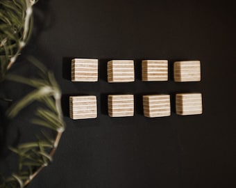 8 pequeños imanes de madera / imán de tablero - imanes de nevera / imanes de neodimio / imanes de madera / tablero de anuncios / regalo / imanes fuertes