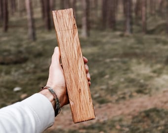 Große Pfeffermühle 30 cm aus gehackter Eiche, Gewürzmühle, Salz und Pfeffermühle, Keramik Mahlwerk, mit individuellem Design, Pfefferstreuer
