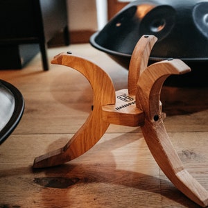 Handpan stand for the floor made of oak, handpan, tongue drum stand, solid wood, handpan holder, handpan drum image 6