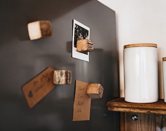 Wooden magnets - oak / blackboard magnet - fridge magnets / neodymium magnets / wooden magnets / pin board / gift / strong magnets