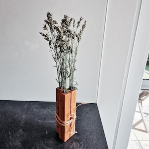 Wooden vase •  • wall vase • dried flowers • wall bag • oak wood vase •  • home decoration • wall decoration