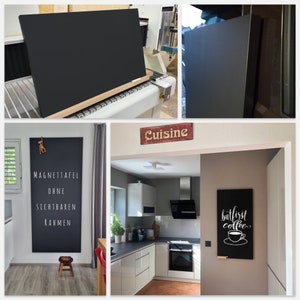 Magnetic board, chalk board, pin board Wooden board, magnetic board wall without visible frame