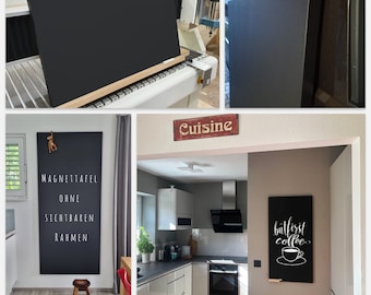 Magnetic board, chalk board, pin board Wooden board, magnetic board wall without visible frame