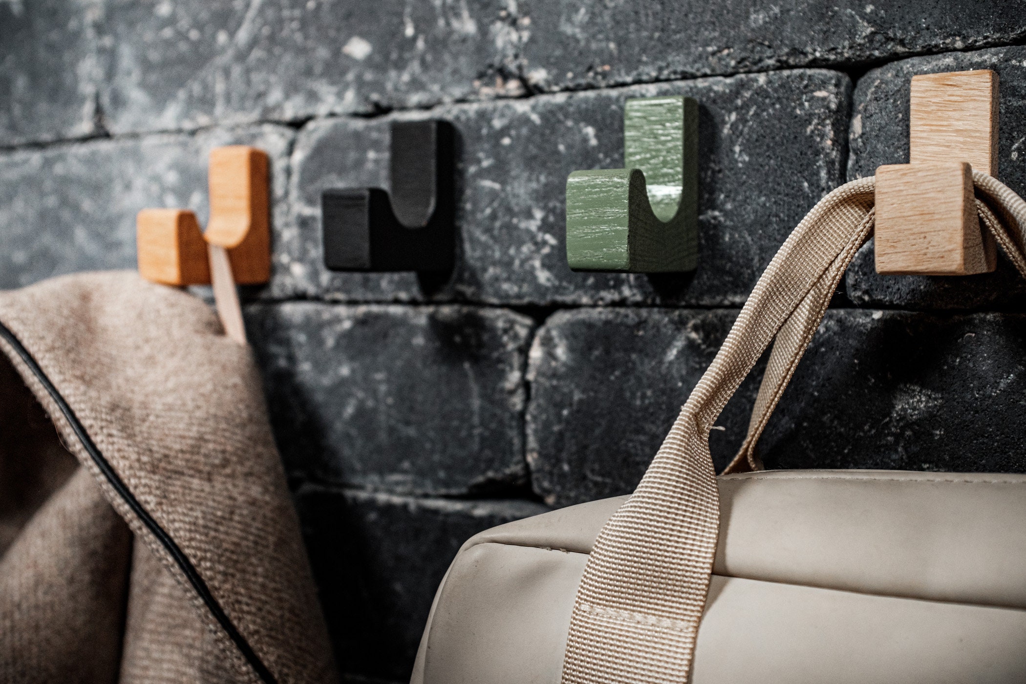 Craman Eichenholz Haken Selbstklebend - Ohne Bohren Für Bad & Küche