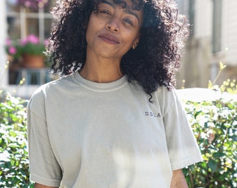 Nola Neighborhoods Circle T-shirt - Stone Comfort Colors - Unisex