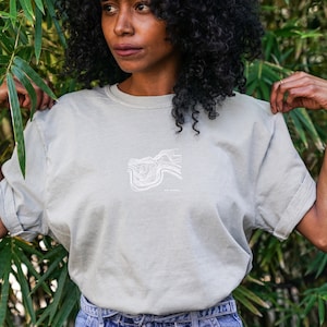New Orleans Topo Shirt: Washed Green Comfort Colors Tee