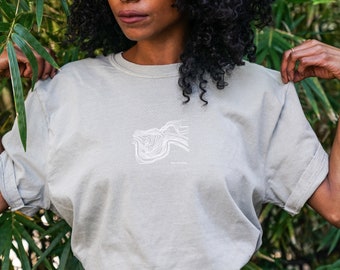 New Orleans Topo Shirt: Washed Green Comfort Colors Tee