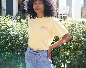 Mini Crawfish Shirt - Mustard Yellow - New Orleans, T-shirt, Louisiana, Nola, Yellow Shirt, Gift