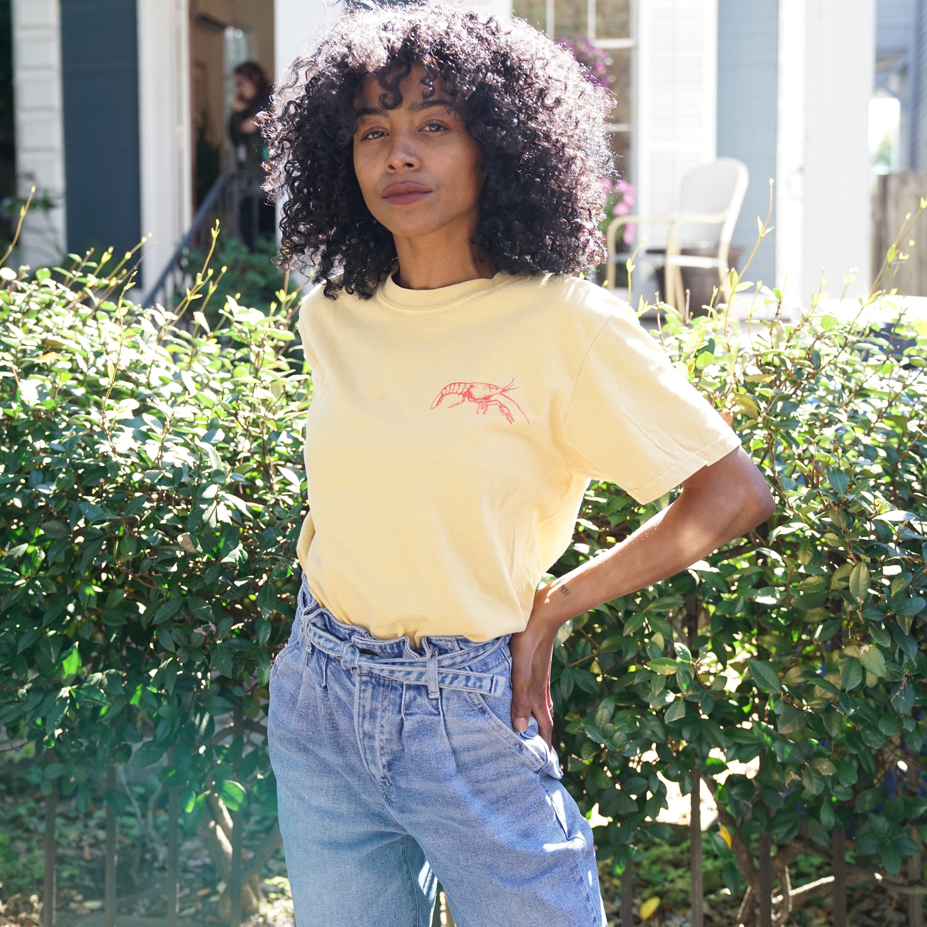 Mini Crawfish T-Shirt: Mustard Yellow Comfort Colors Tee