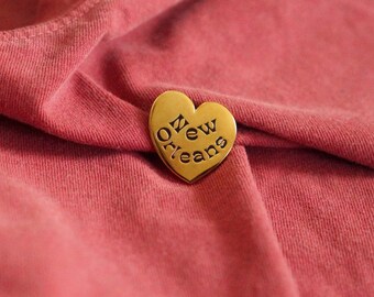 New Orleans Heart Enamel Pin: NOLA Souvenir Gift