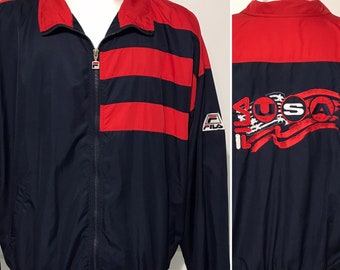 Vintage Fila USA Windbreaker Jacket XXL