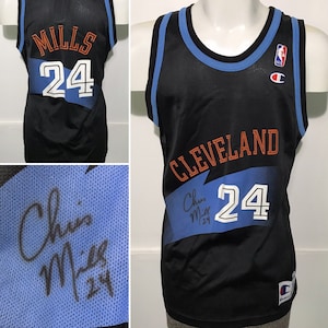 Vintage Signiertes Chris Mills Cleveland Cavs Jersey 40