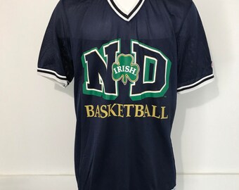 Vintage Notre Dame Basketball Short Sleeve Mesh Jersey by Champion L