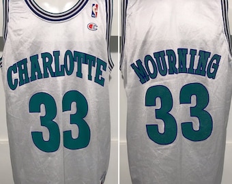 Vintage 1990s alonzo mourning charlotte hornets nba basketball