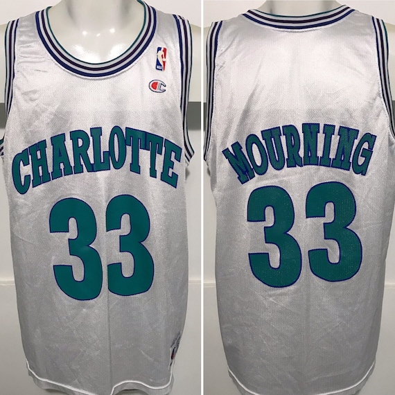 Alonzo Mourning Vintage 90's Charlotte Hornets Champion Made in