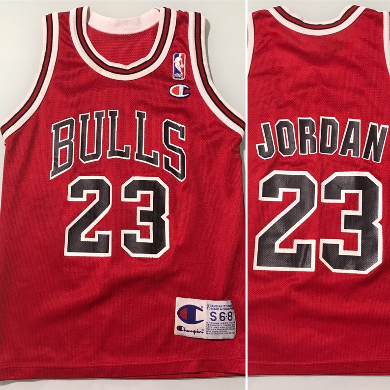 Vintage Michael Jordan Chicago Bulls Campeón Jersey KIDS S Etsy