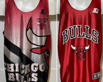 Vintage Reversible All Over Print Chicago Bulls Jersey L