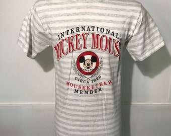 Vintage Disney Mickey Mouse Mouseketeer miembro camiseta S
