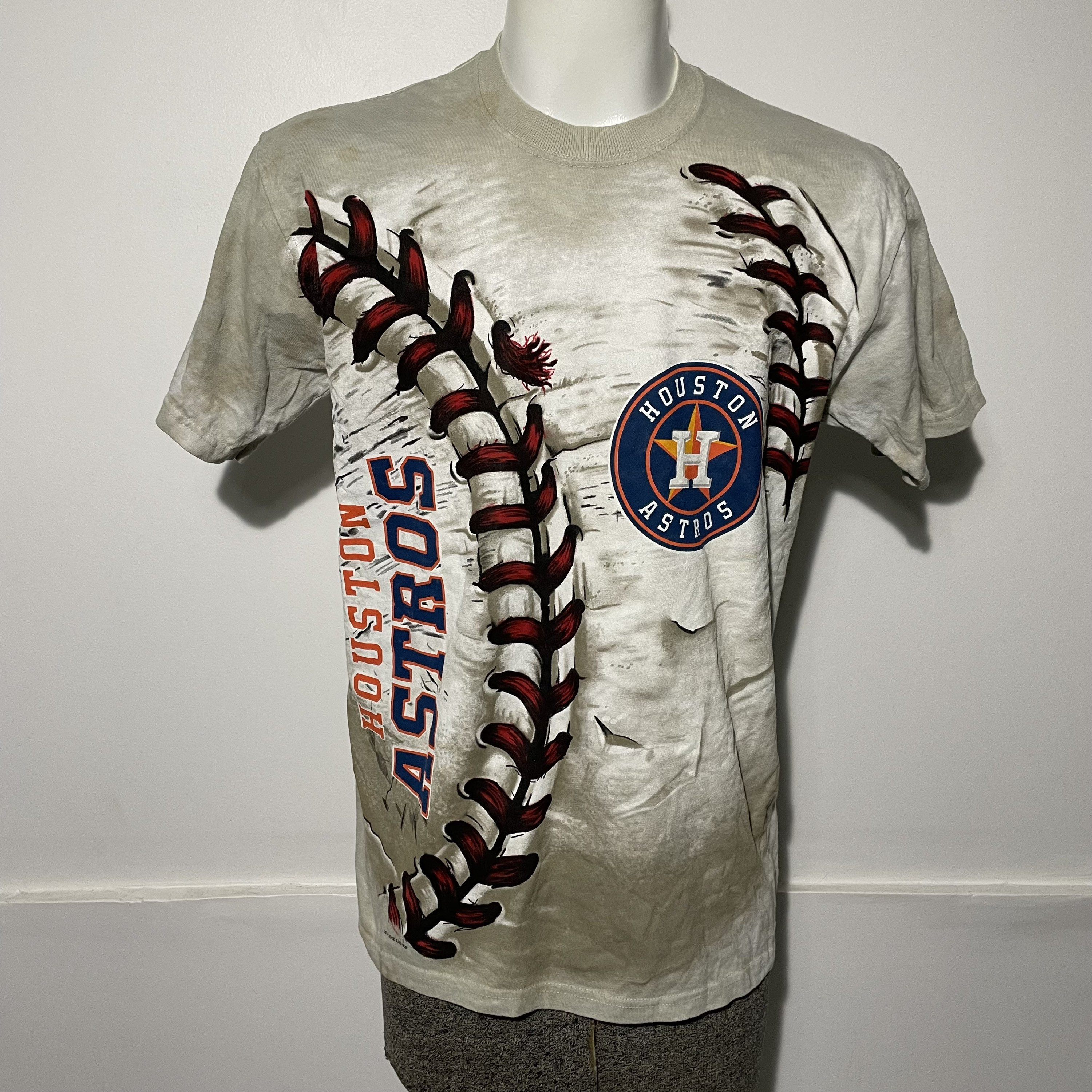 80s Vintage Houston Astros Mlb Baseball T-shirt SMALL -  Denmark