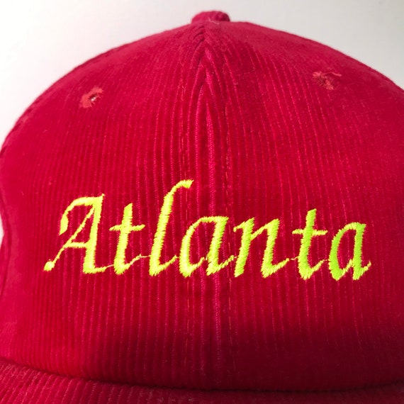 Vintage Atlanta Corduroy Snapback Hat - image 2