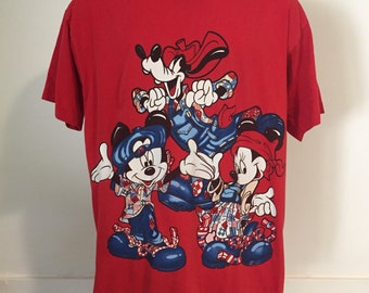 Vintage Disney Mickey Minnie and Goofy Tee XL